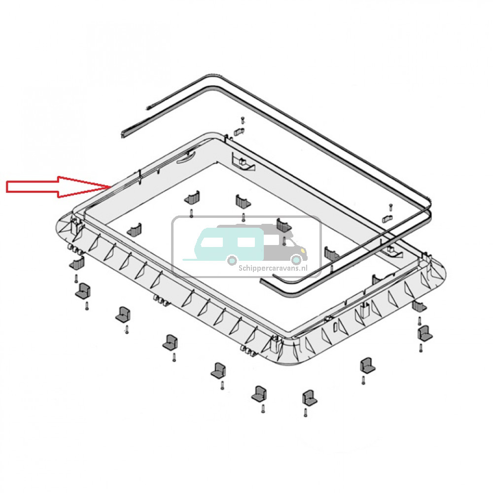 Dometic Heki 2 Buitenkader Crème