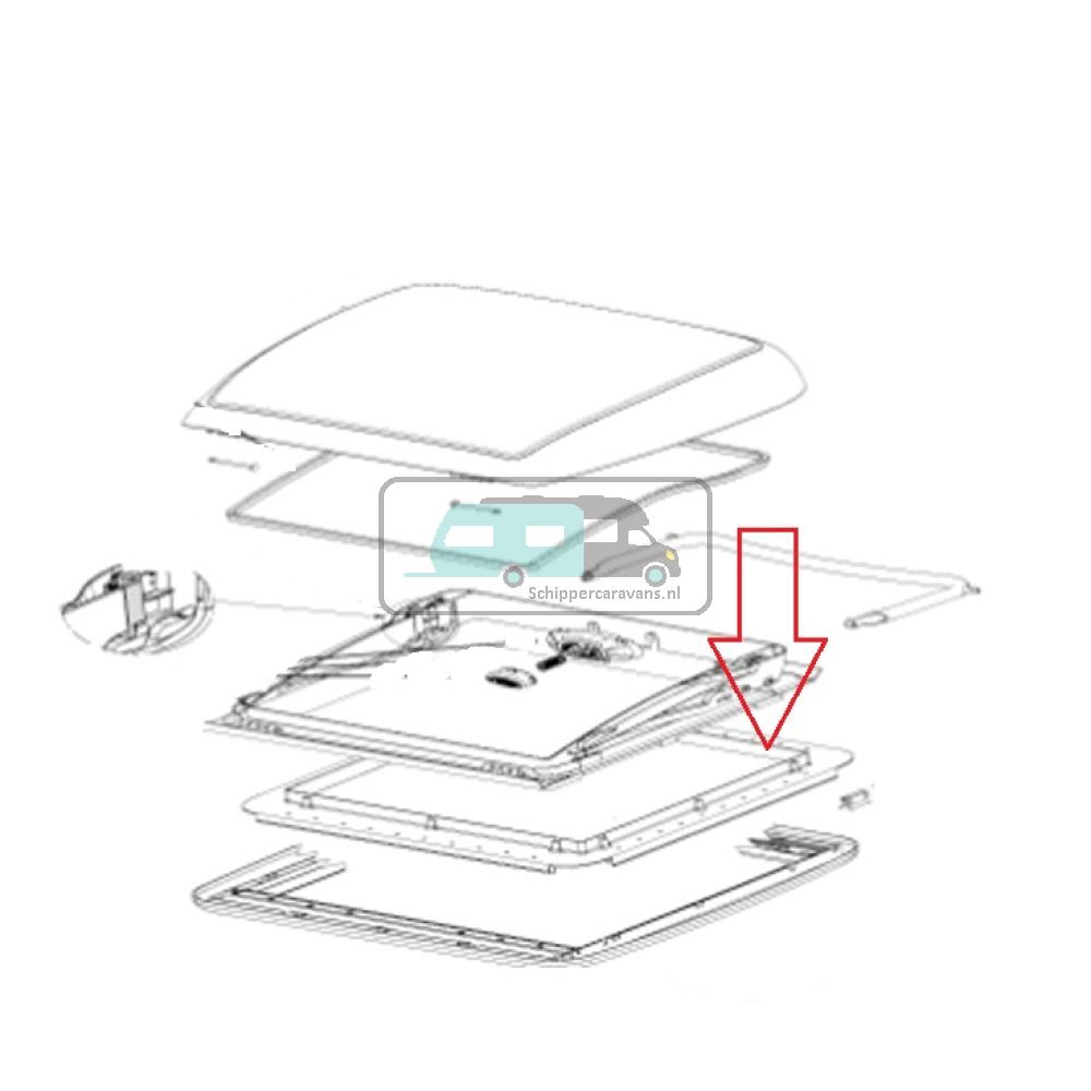 Dometic Mini Heki montagefr. 25-42 mm RAL9001