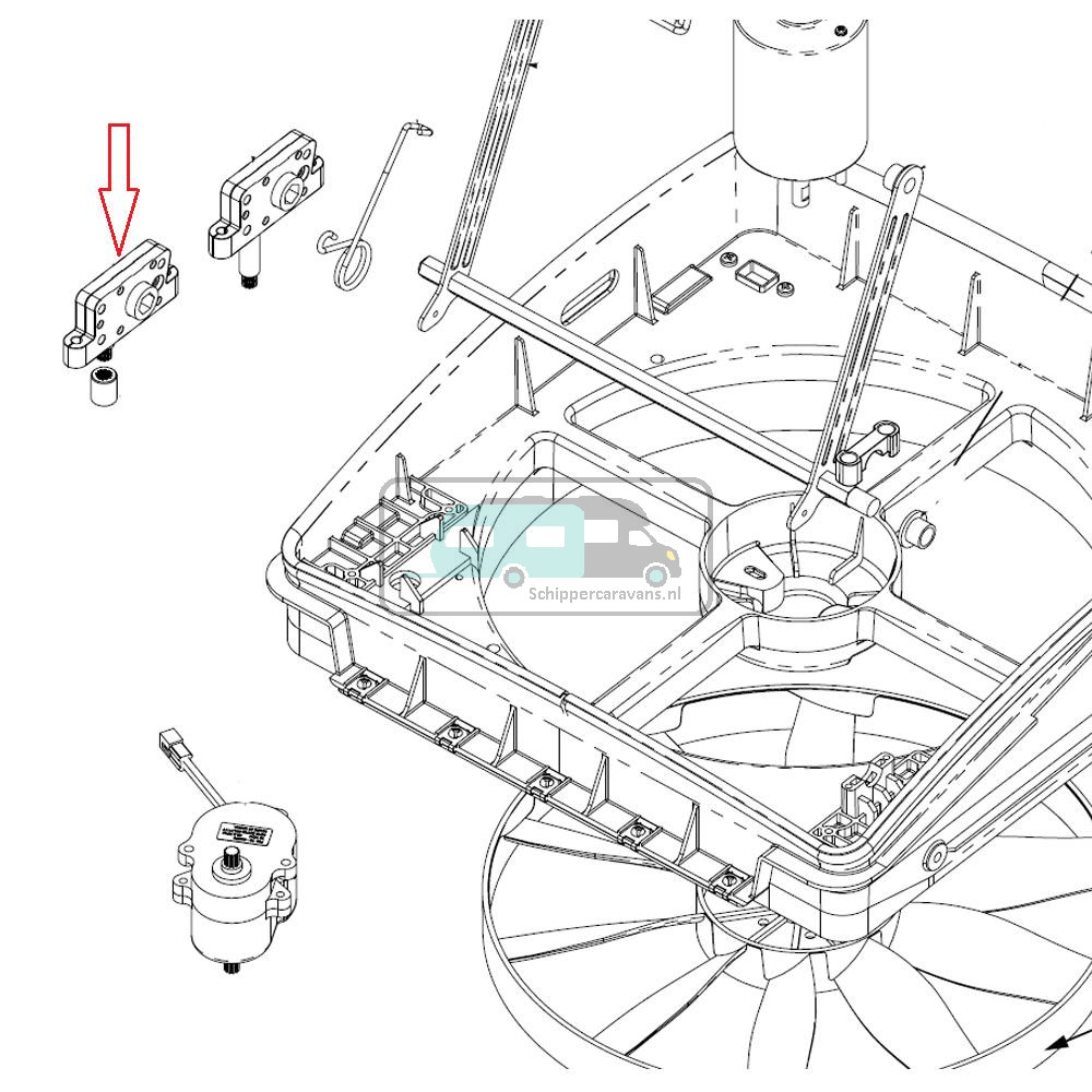 MaxxFan Opdraaimechanisme Automatisch