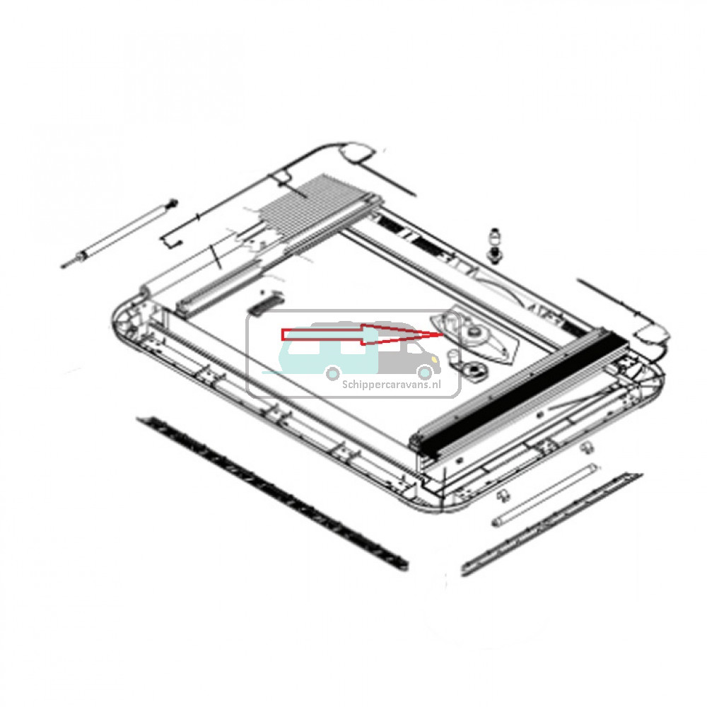 Dometic Heki 3 Slinger Afdekplaat