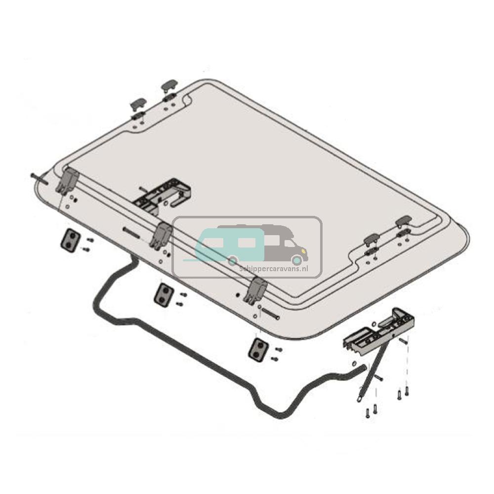 Dometic Heki 2 Afdekkapjes voor Acryl Kap