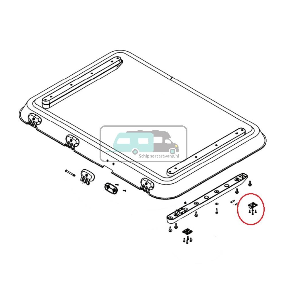 Dometic Heki 3/4 Plus Inloopkeg met Montagedelen
