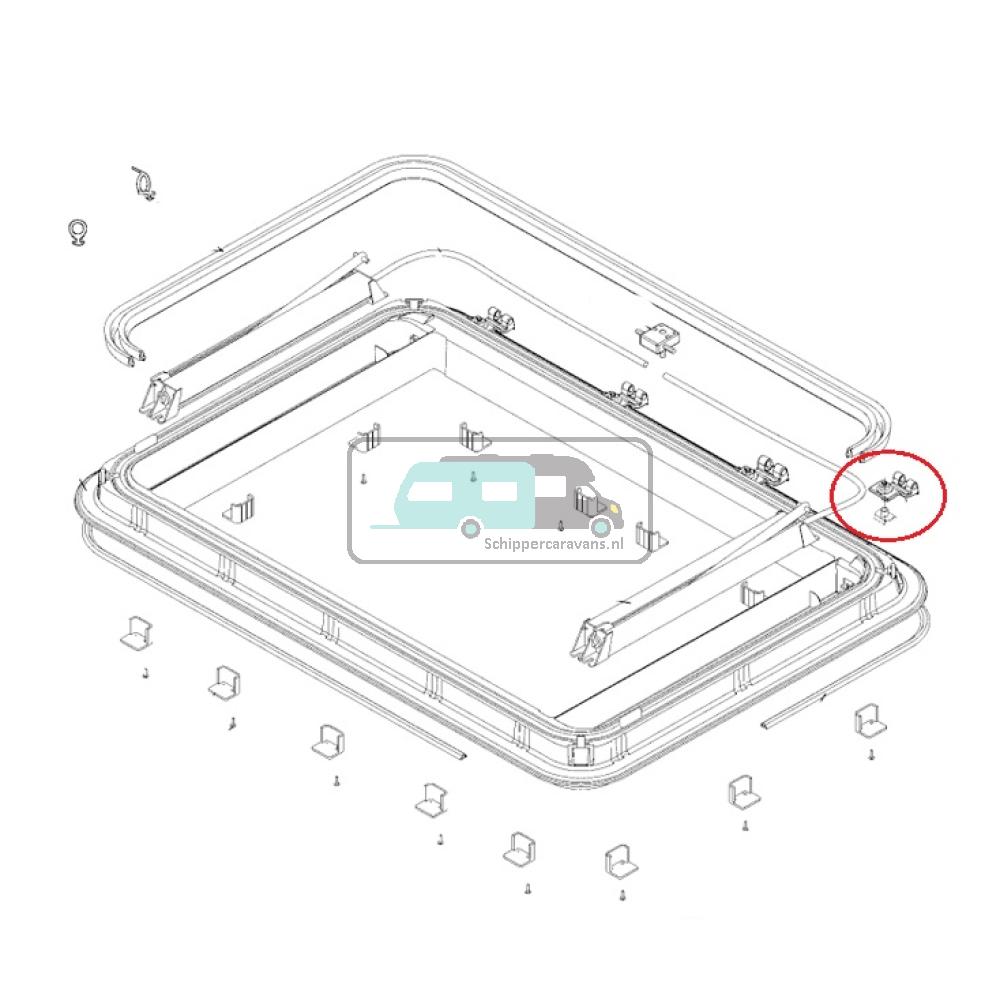 Dometic Heki 3 Scharniervergrendeling