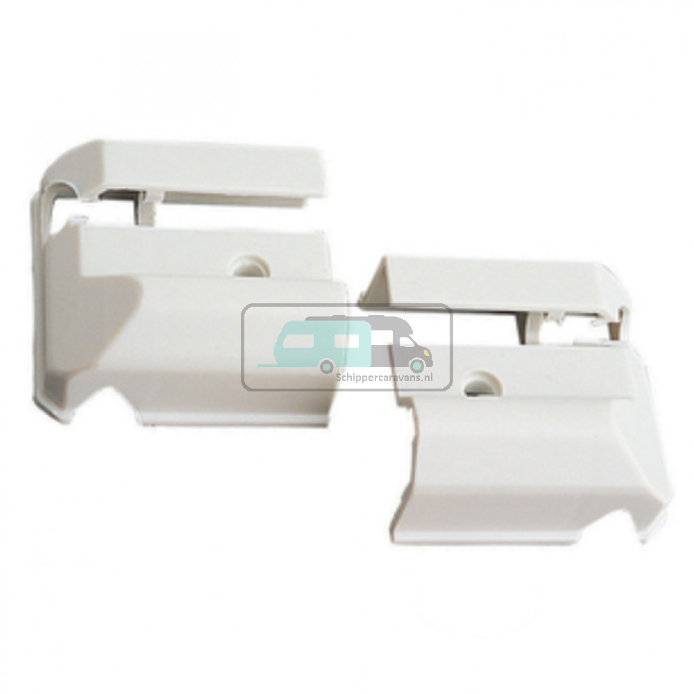 Eindstukje Caravanprofiel Wit L+R