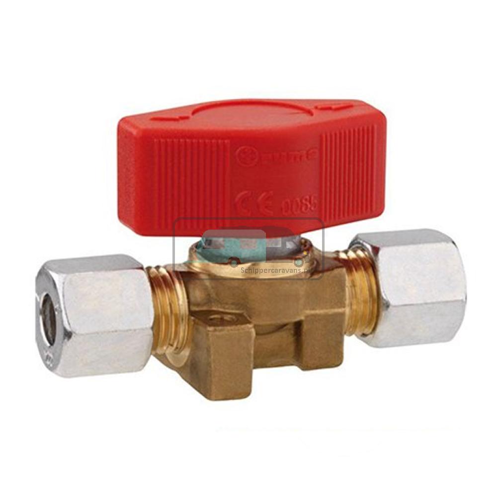 Gaskraan 2x8mm Afsluitbaar