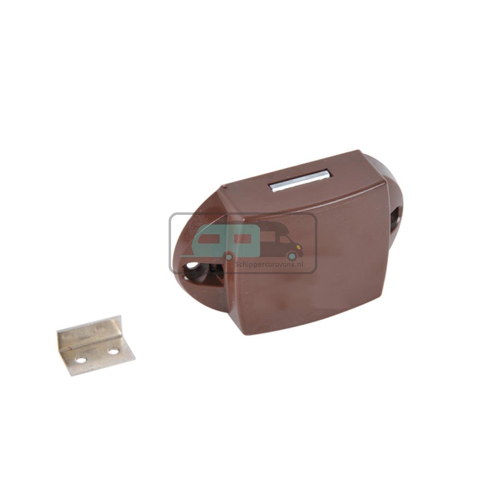 Drukknopslot Eenzijdig Bedienbaar Bruin