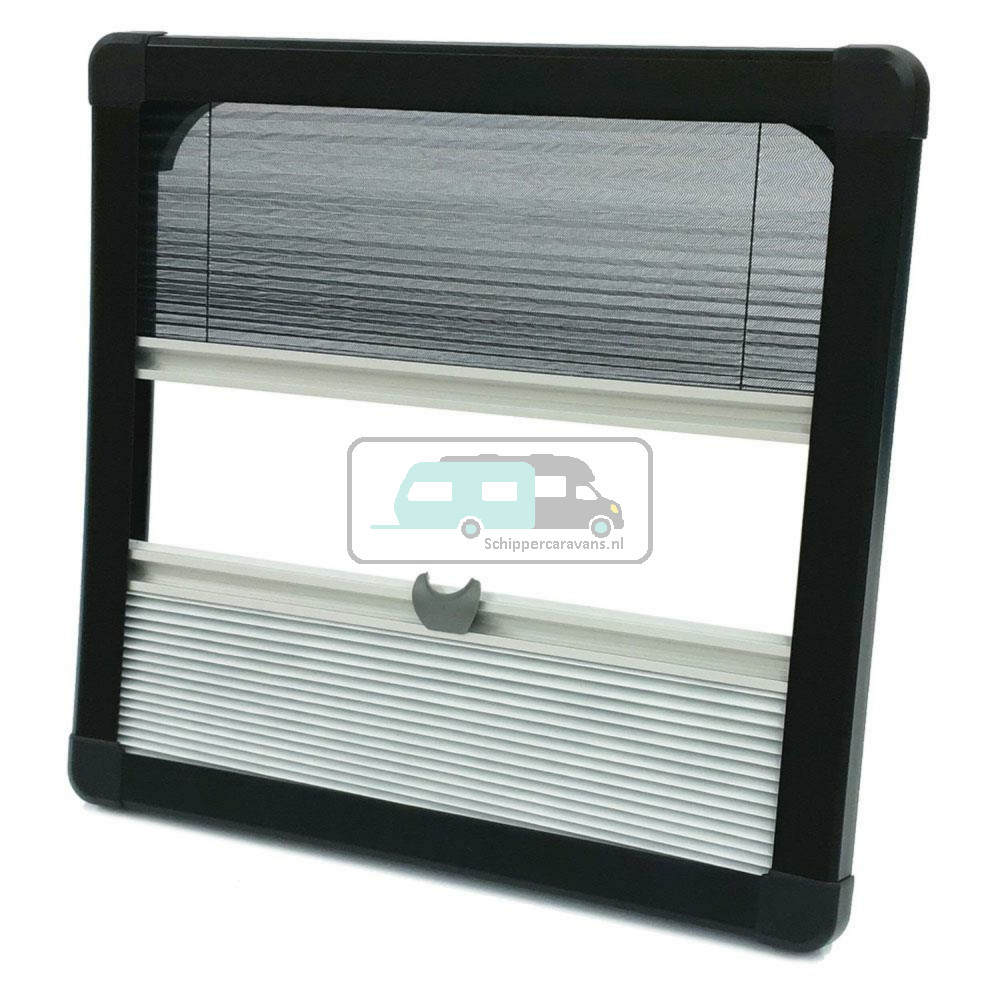 Horrex Gebogen Duo Plissé R5000 Zwart 594x499