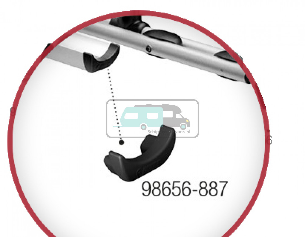 Fiamma Black cap rail Premium 98656-887