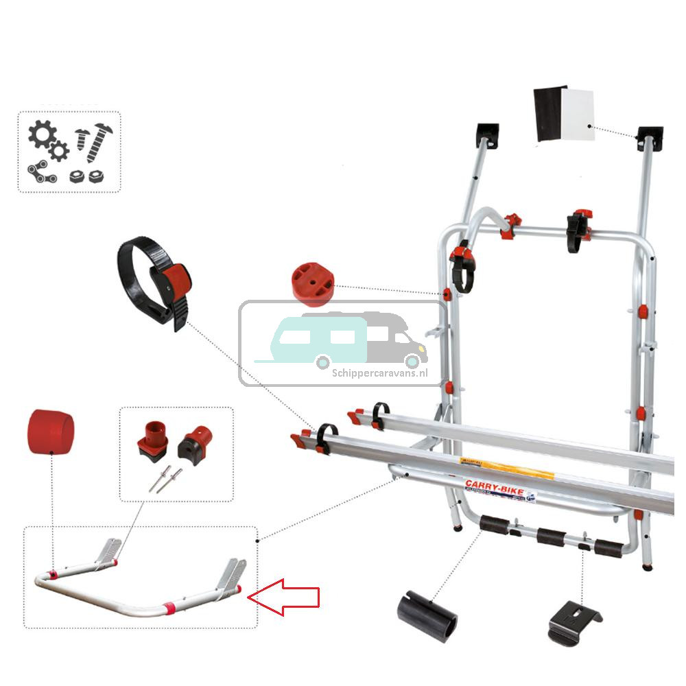 Fiamma Carry-Bike VW T4 Telescopische Onderbeugel