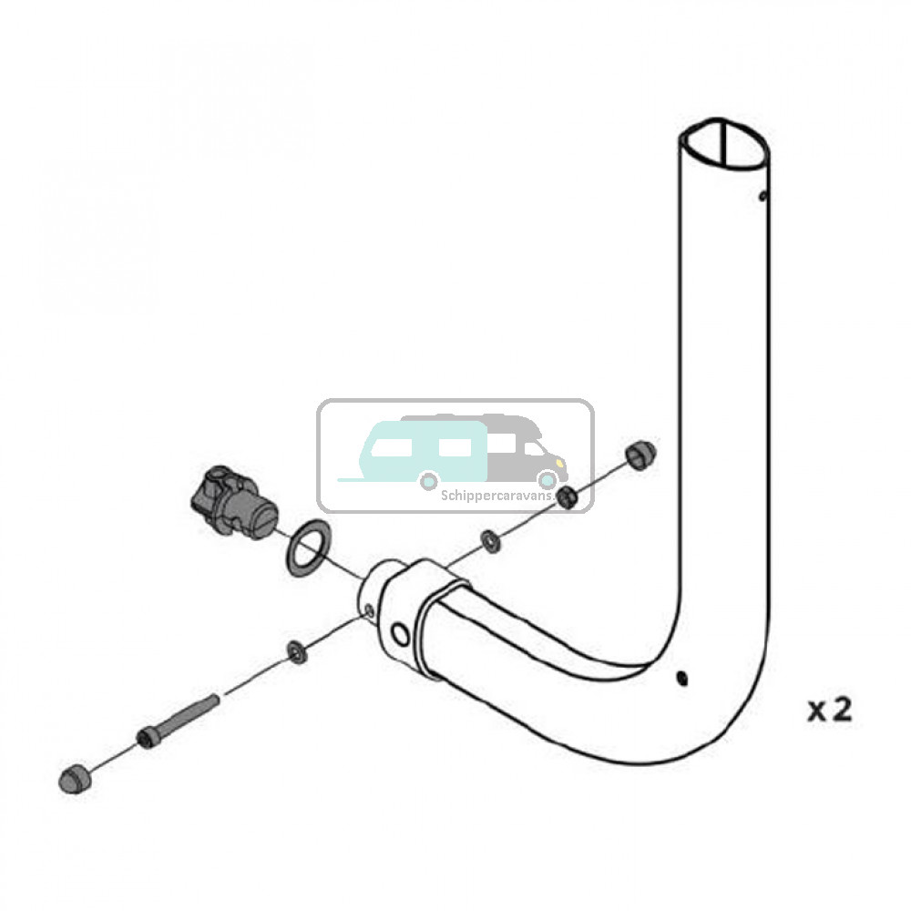 Thule Adapter 4 Point Fixation Fiamma 5 Set