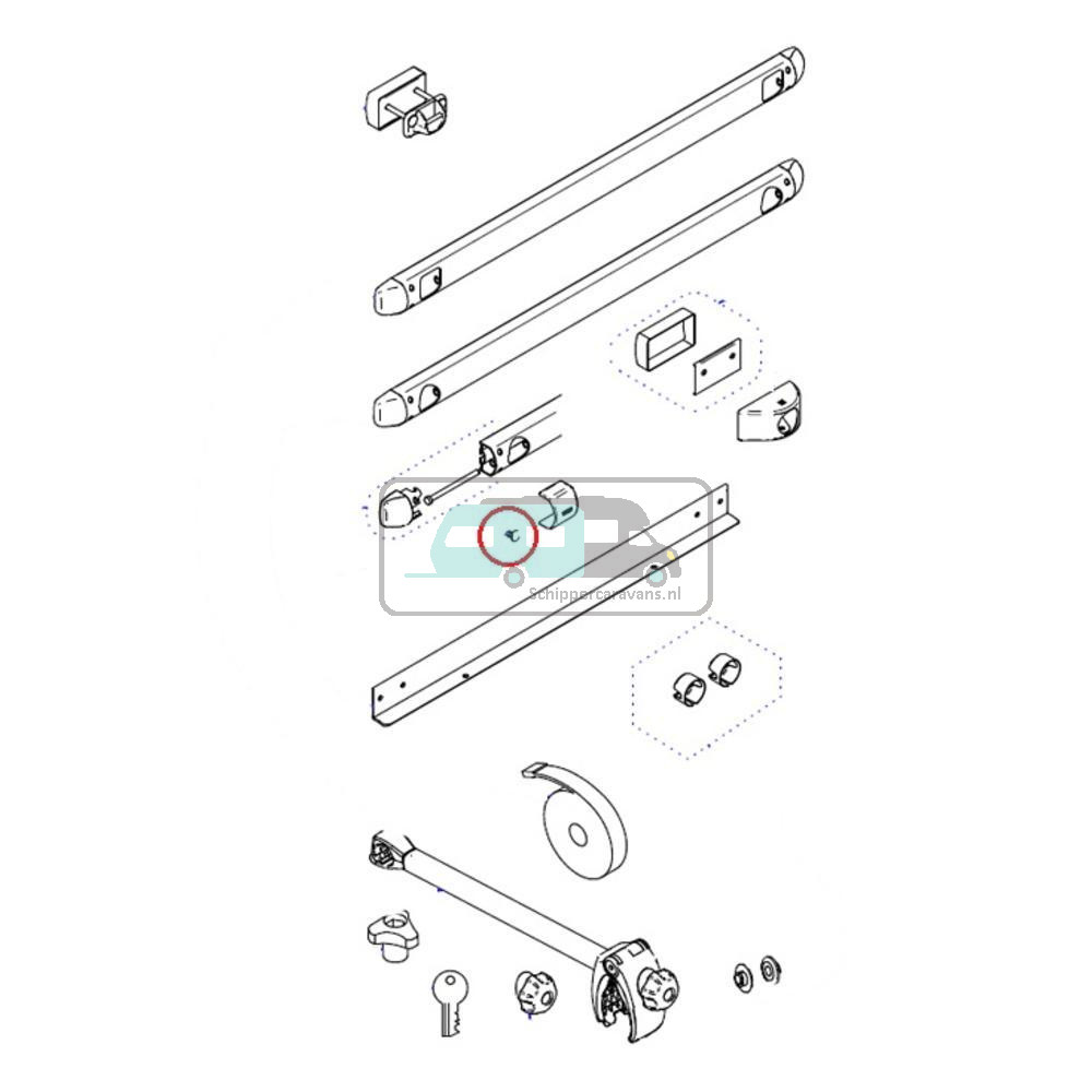 Thule Mounting Rail Screw Nail 10st.