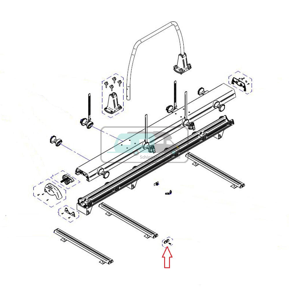 Thule VeloSlide Cap Mounting Rail 6 stuks