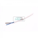 Rond kunststof. 2x0,75mm2. Wit