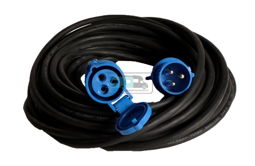 Vechline Verloopkabel PVC 3x1.5mm² CEE-CEE Contra 15m