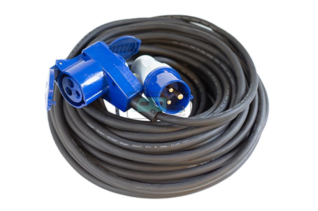 Vechline Verloopkabel 3x2.5mm² CEE-Winkelkoppeling 25m