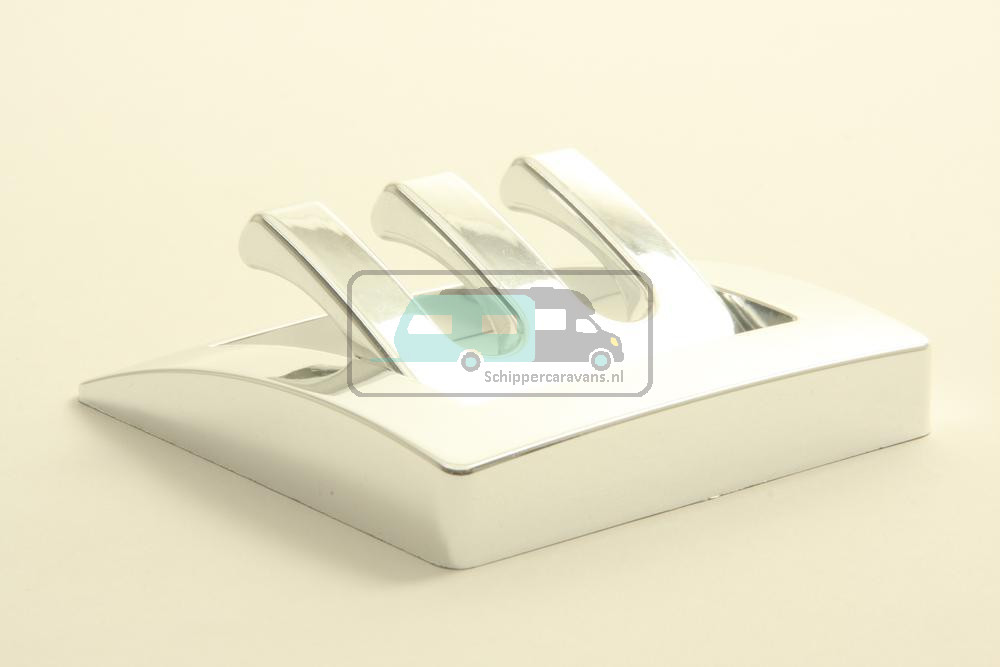 Kapstok 3-Haaks Inklapbaar Hoogglans Chroom