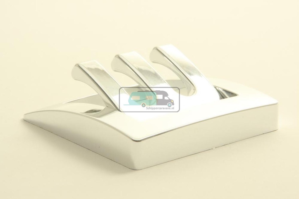 Kapstok 3-Haaks Inklapbaar Hoogglans Chroom