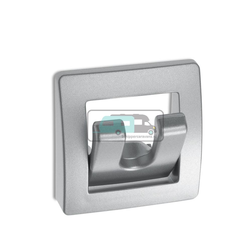 Kapstok 2-Haaks Inklapbaar Mat Chroom