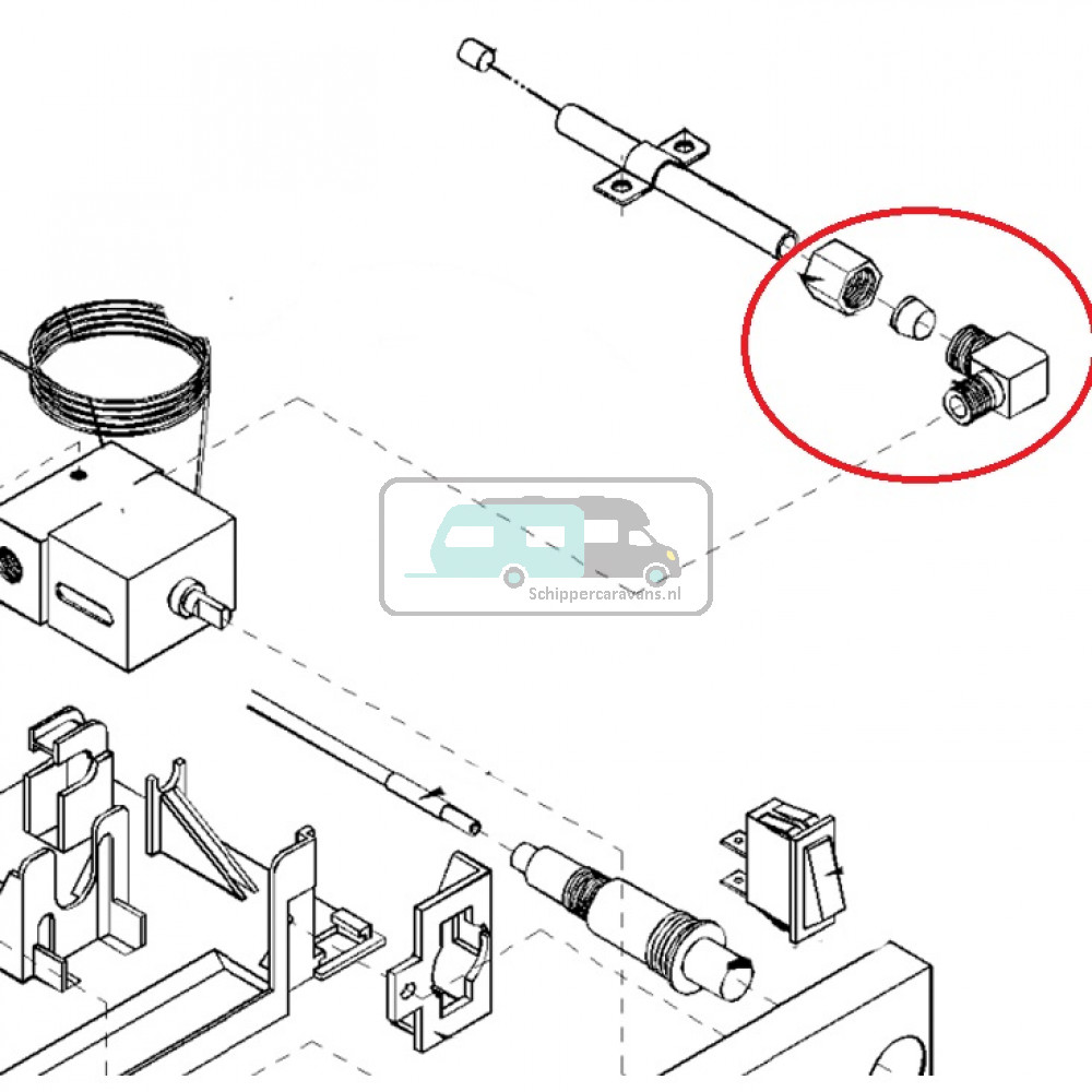 Dometic Gas connection compleet 2923846600
