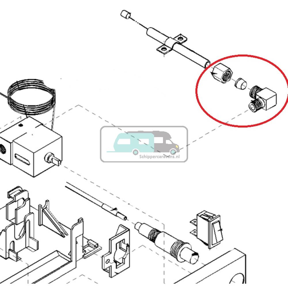 Dometic Gas connection compleet 2923846600