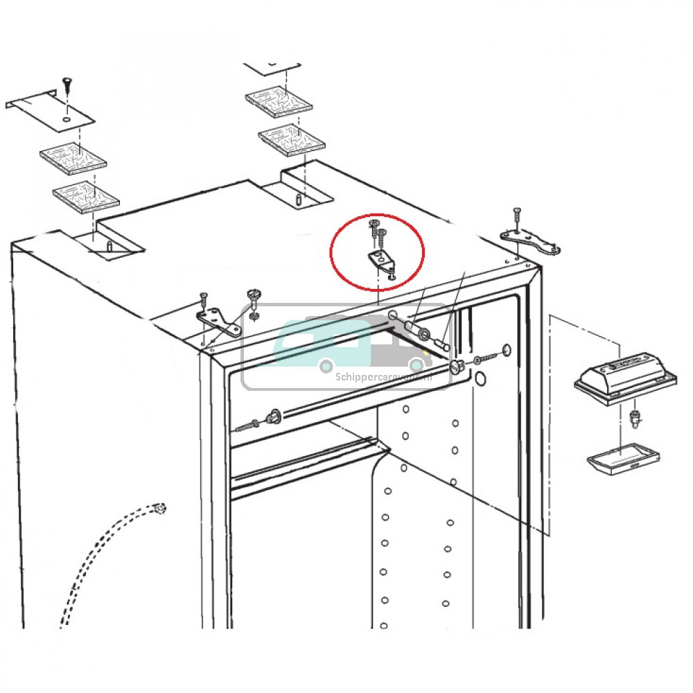 Dometic Bevestigingshaak deurvergrendeling RM7290 2412884054