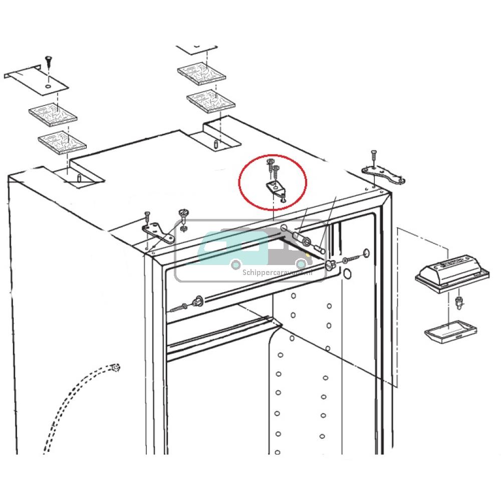 Dometic Bevestigingshaak deurvergrendeling RM7290 2412884054