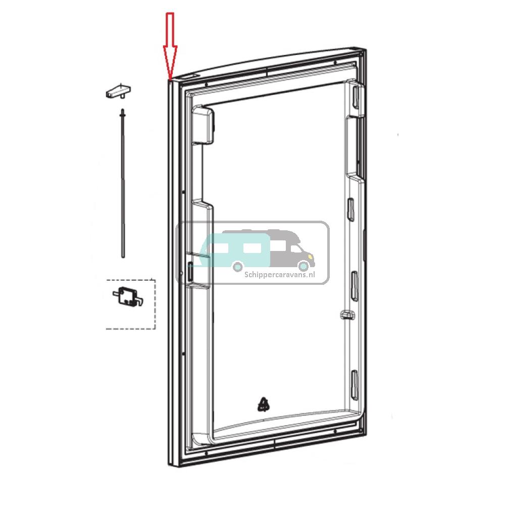 Dometic RM8501 Afdeklijst Deur Zwart/Grijs