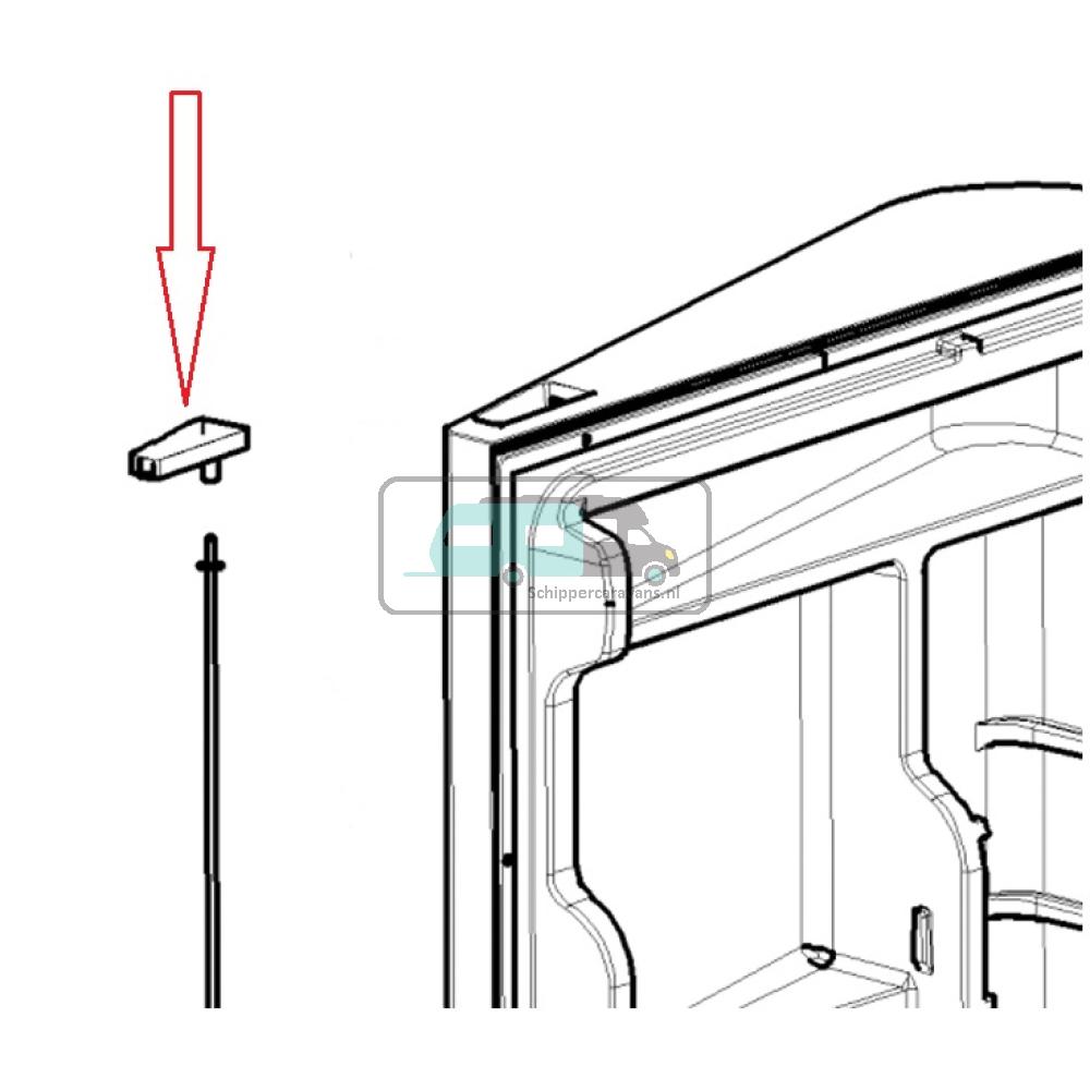 Dometic Knop deurvergrendeling linker RMS8550 serie