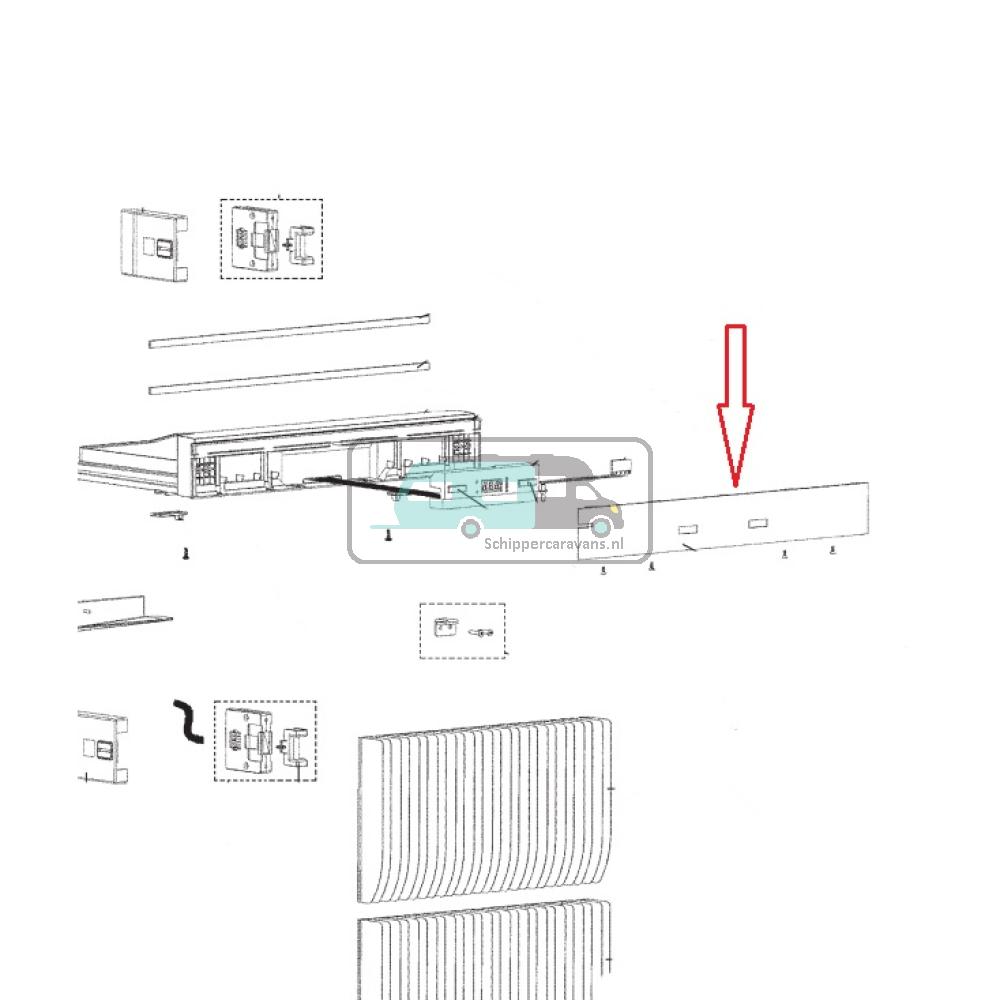 Dometic RMDT8505 Bedieningspaneel Linker Scharnier