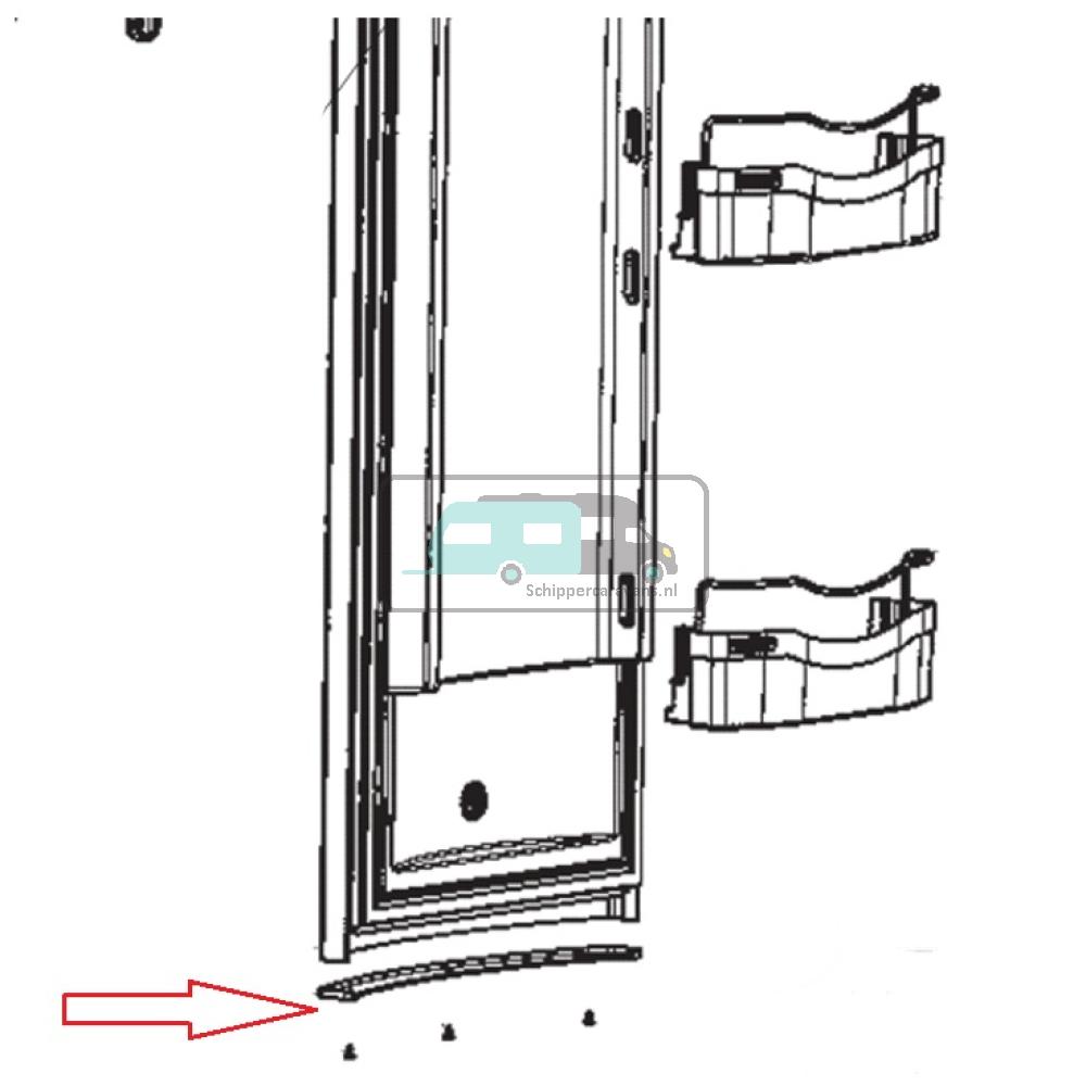 Dometic RML8230 Afdeklijst Deur Zwart/Grijs