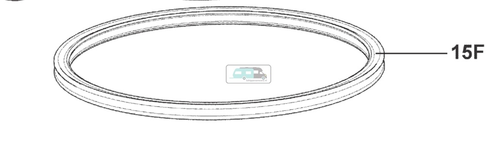 Dometic Afdichter Cassette zwart 2426012965