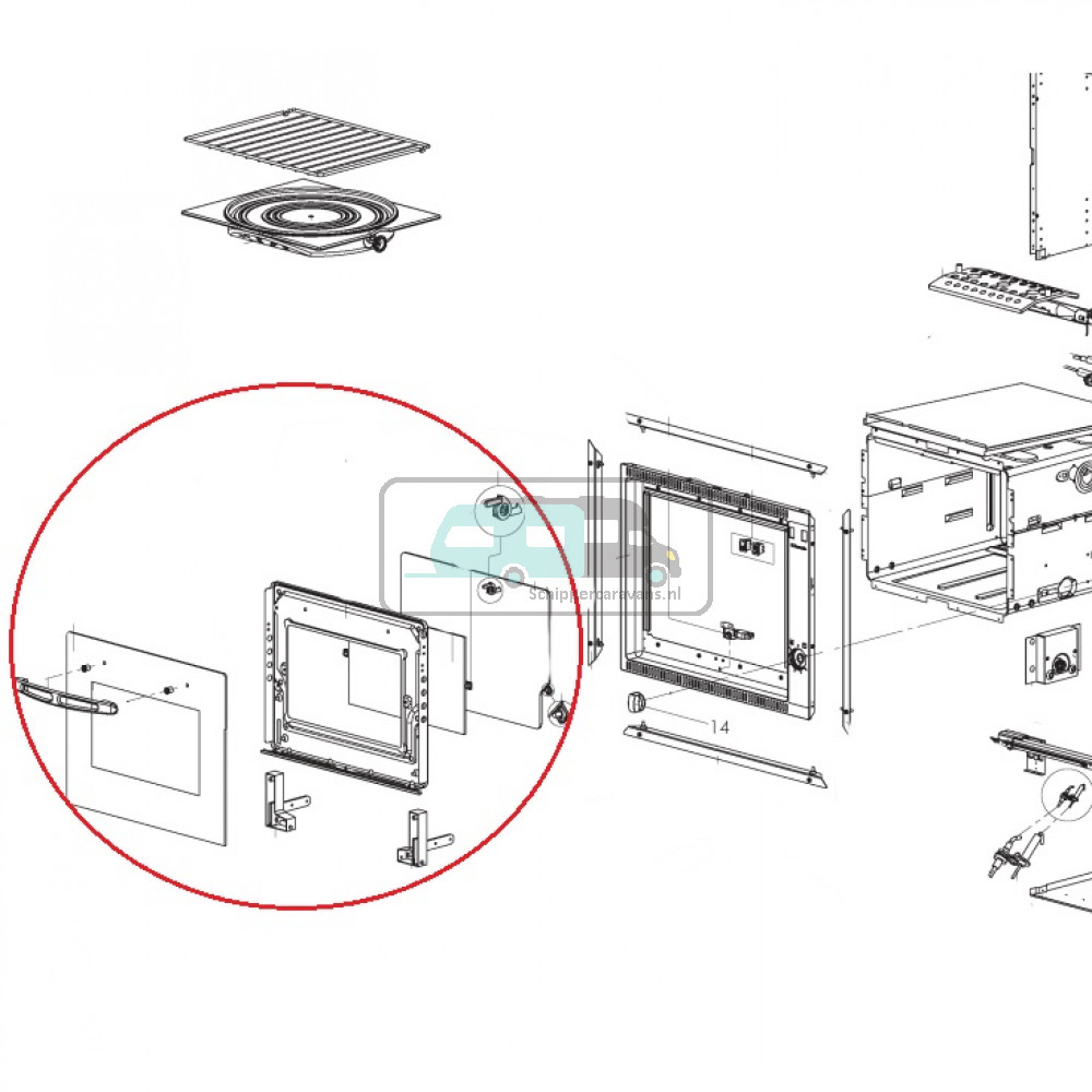 Dometic Ovendeur Compleet 30L RO 311