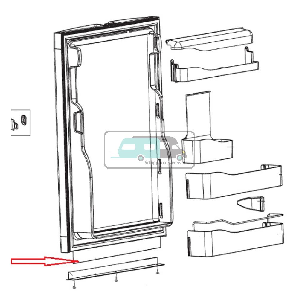 Dometic RM7851L Decoratieplaat Zilver 2,0x500x868