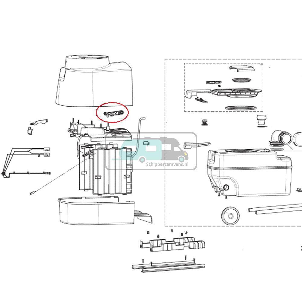 Dometic CT3050 Hendel Zekering Cassette