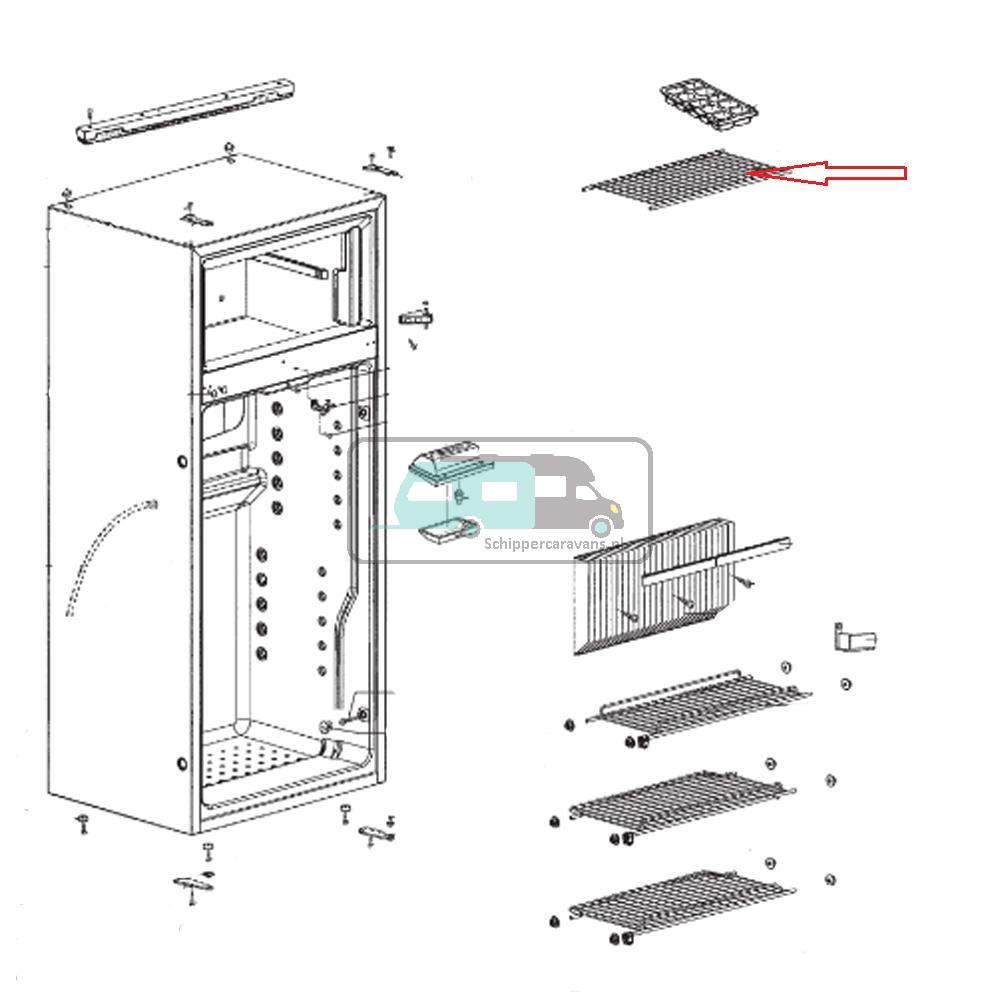 Dometic RM7855L Koelkastrooster verzinkt