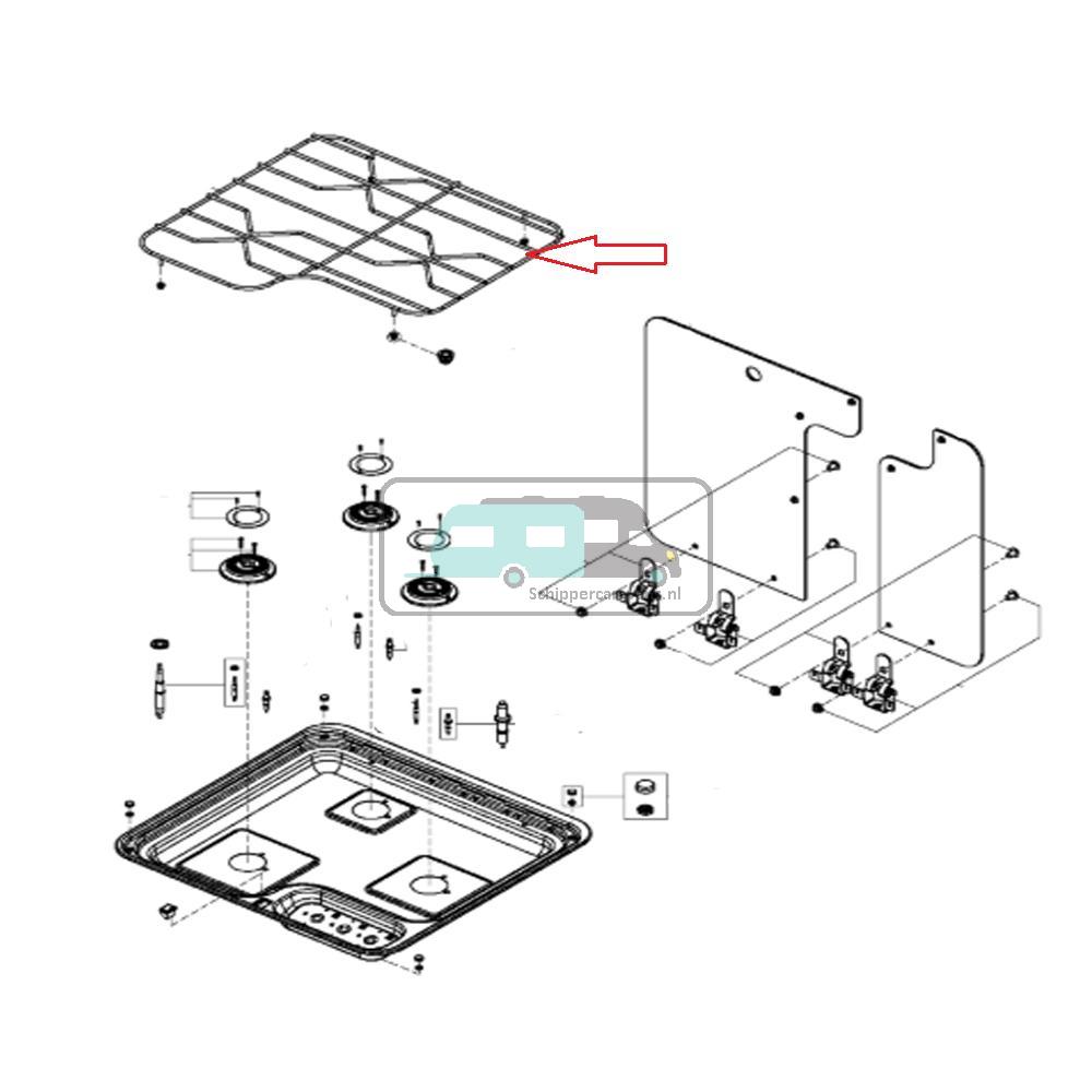 Dometic CE09- DF Hymer rooster verchroomd
