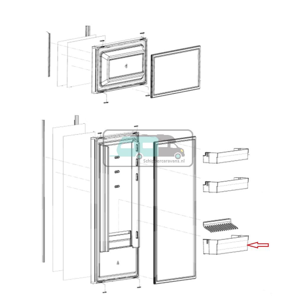 Dometic RM10.5 Deurbakje onder