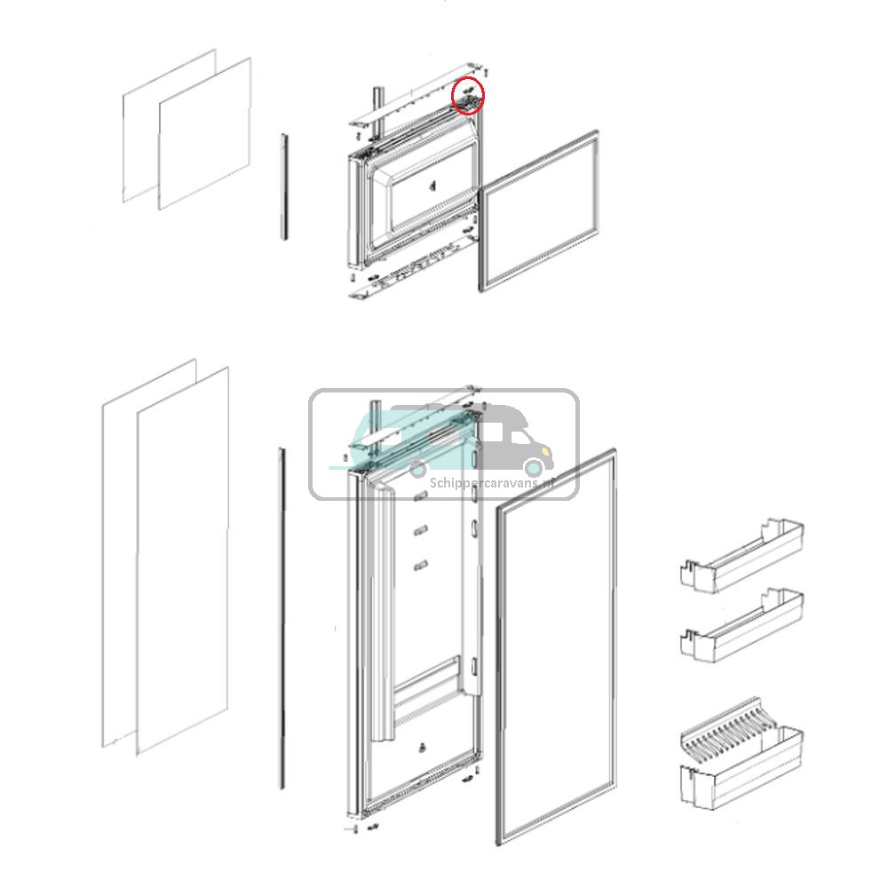 Dometic RM10.5 Diepvriesdeur houder