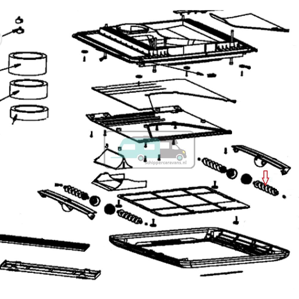 Dometic Luchtgeleider Zijkant FreshJet 2200