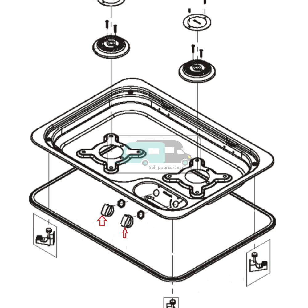 Dometic Draaiknop Kookplaat CE99 ZF