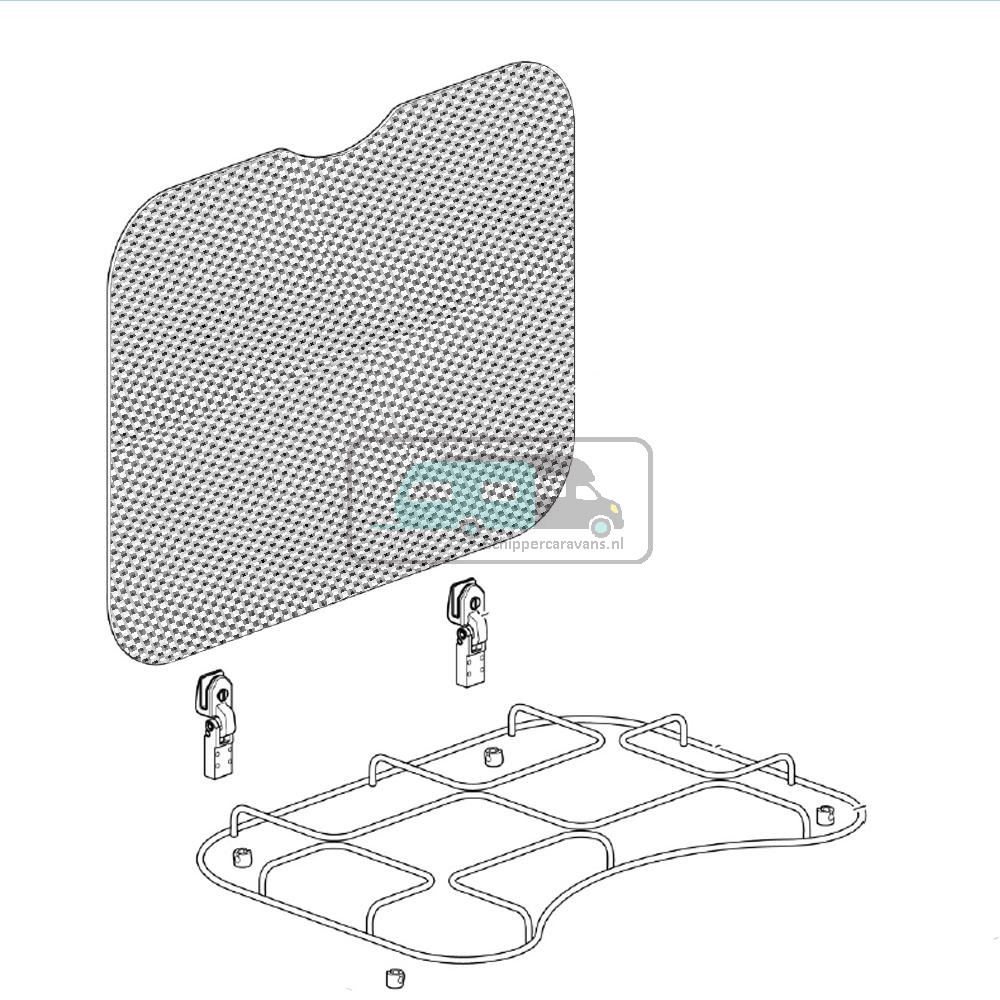 Thetford Hob 340/ 345 Glasplaat 