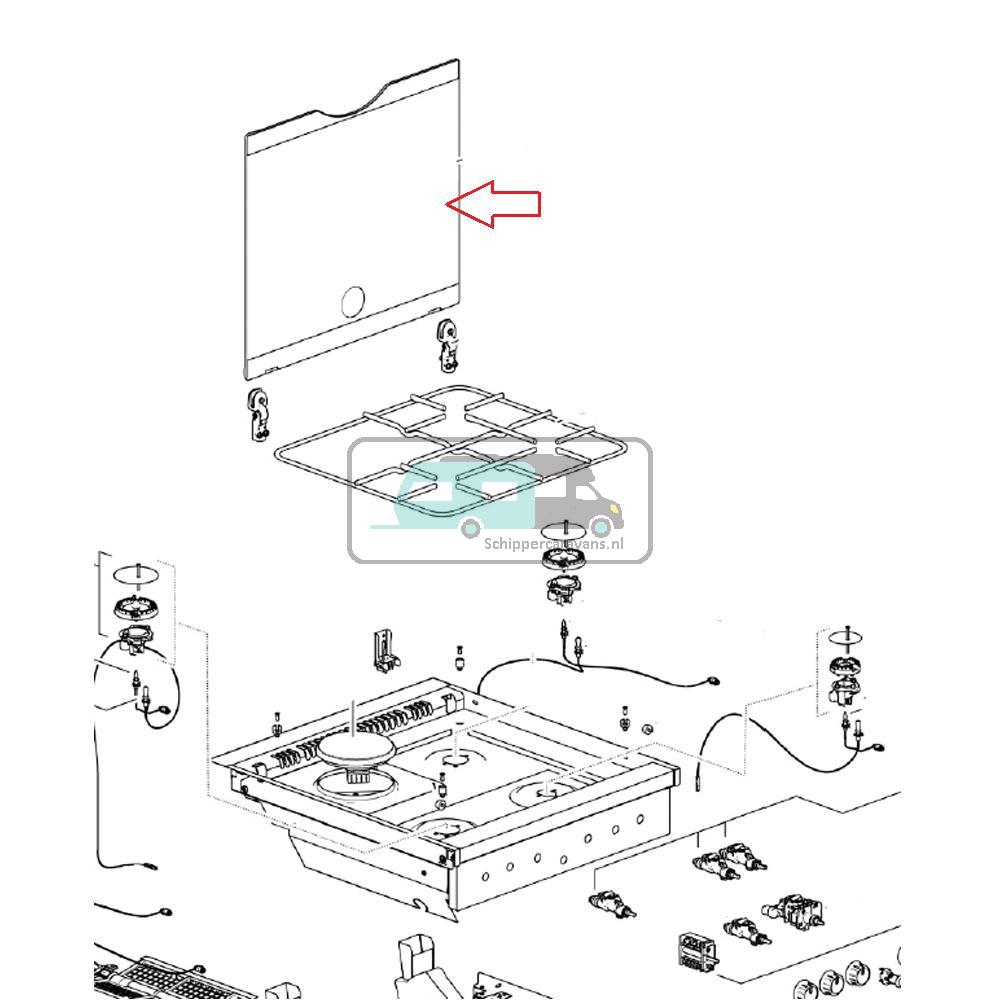 Thetford Fornuis Glasplaat Aspire 2