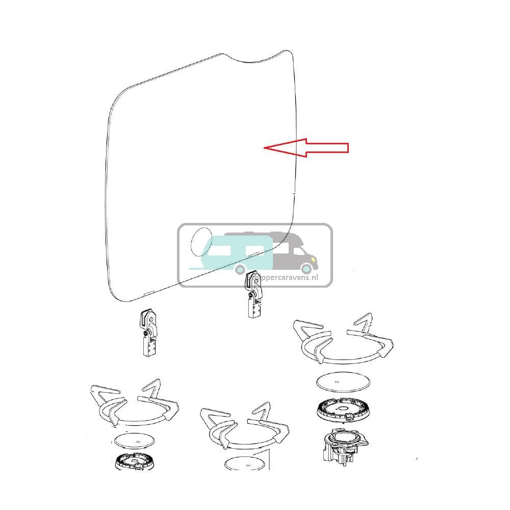 Thetford Topline 160 Serie Glasplaat