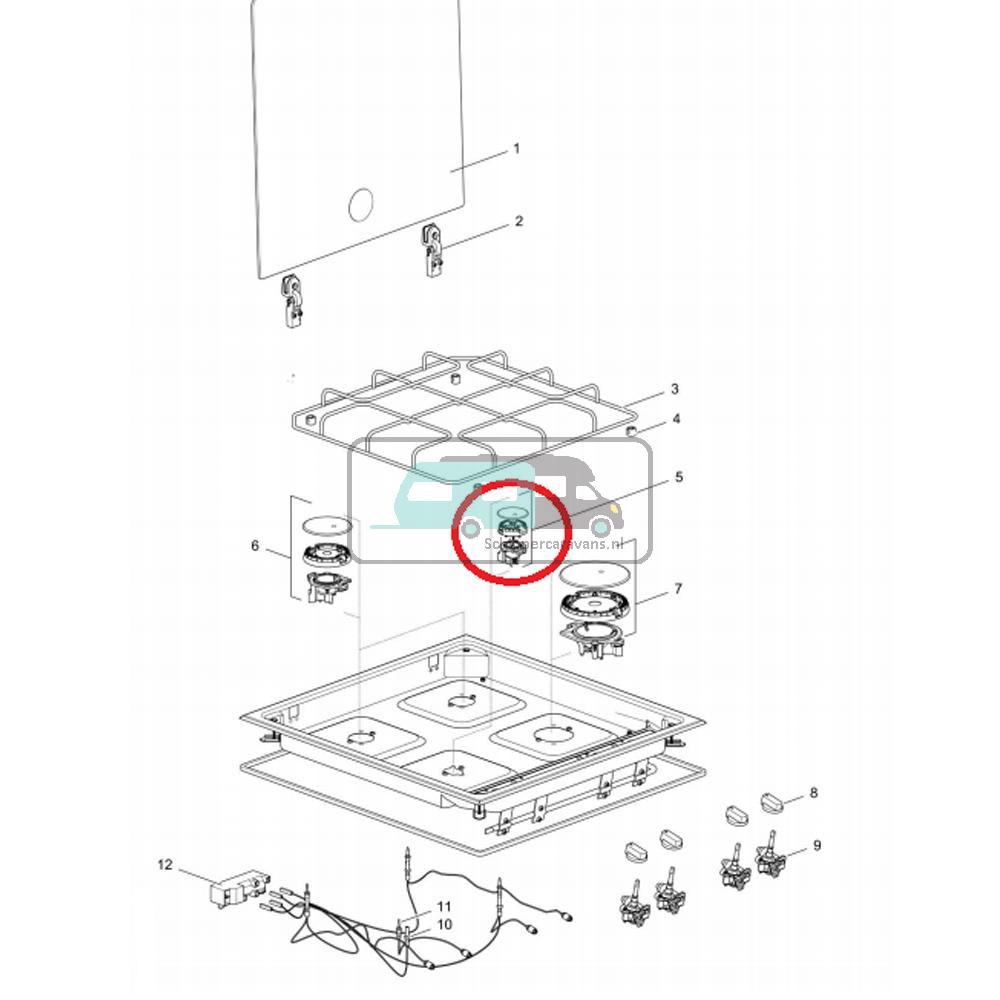 Thetford Linear Hob Komfoor Brander