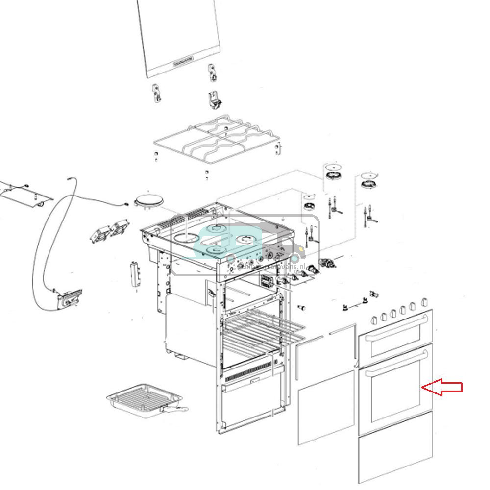 ThetfordFornuis Ovendeur  Aspire 1