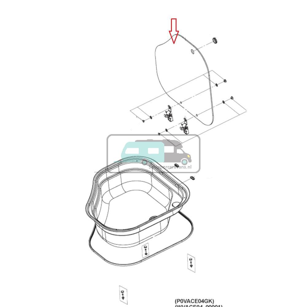 Dometic CE04 Glasdeksel