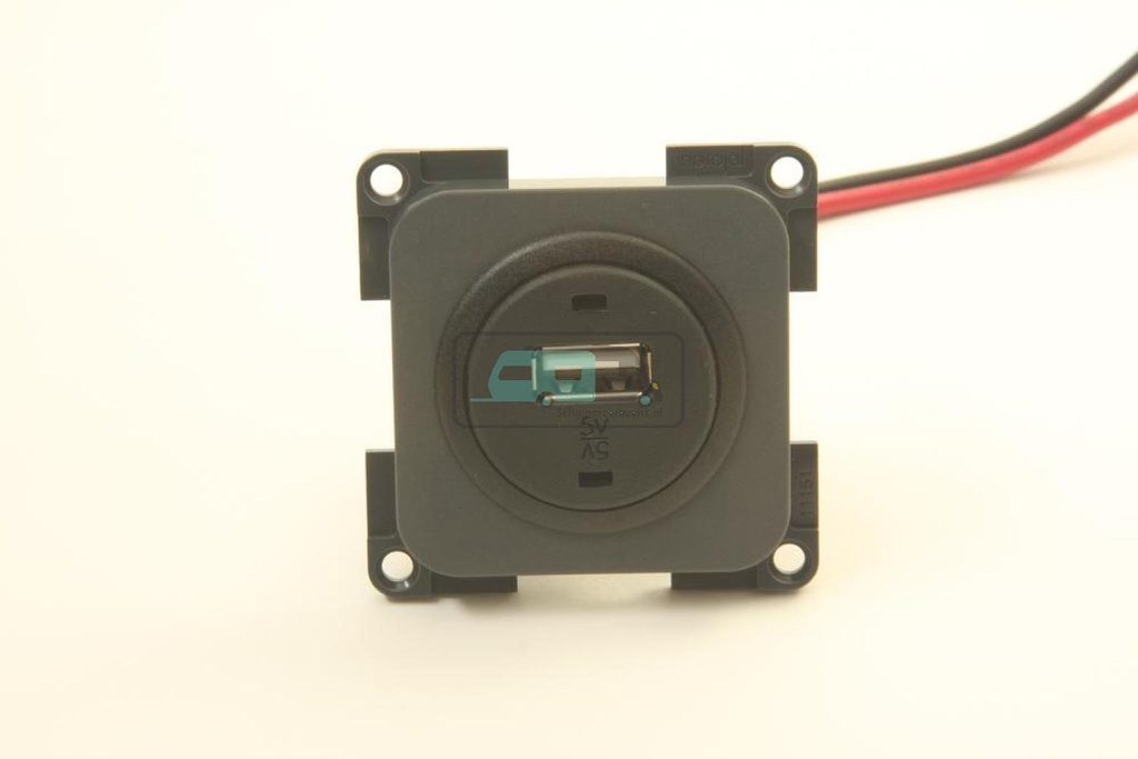 Presto Contactdoos 1x USB Lader 12V Inbouw S-10.000 Grijs