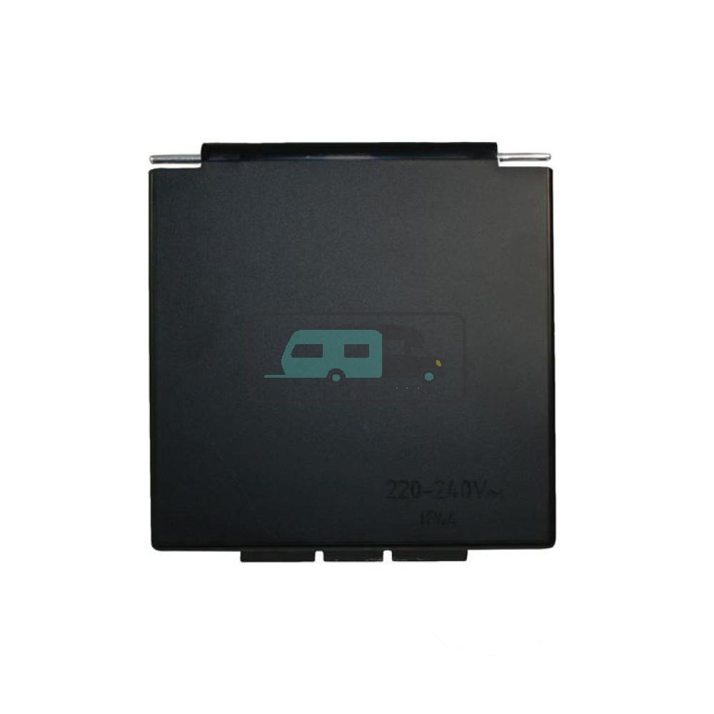 Deksel Inbouwstekkerdoos Vierkant Zwart