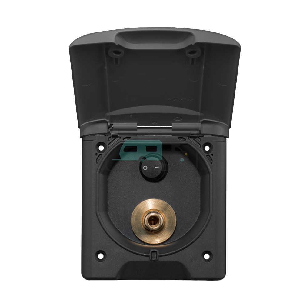 Buitendouche Aansluiting met Schakelaar Zwart