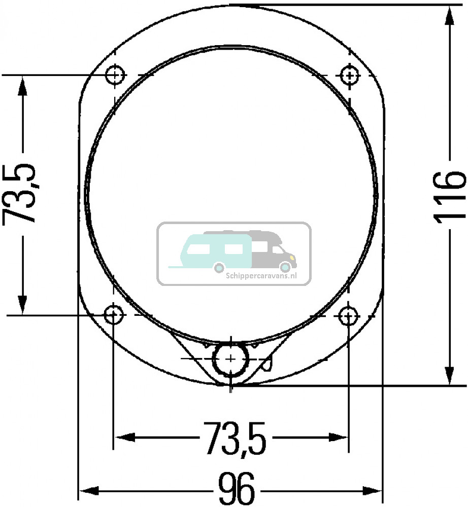 Hella Frame Universeel voor 1172016